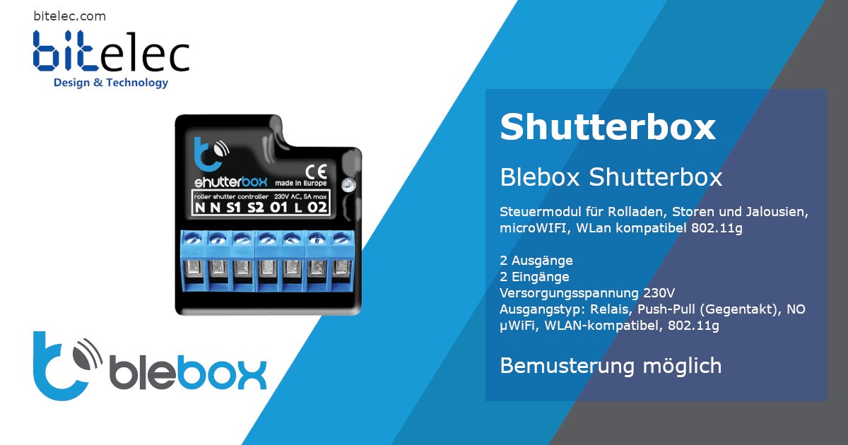 Blebox Shutterbox - control module for shutters and blinds